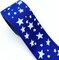 Stars Printed Grosgrain Ribbon 5 Yards 1 Inch - Blue Solid Grosgrain Ribbon with White Stars -Perfect for Crafts - DIY Hair Accessories - Bows - Sewing - Gift Wrapping